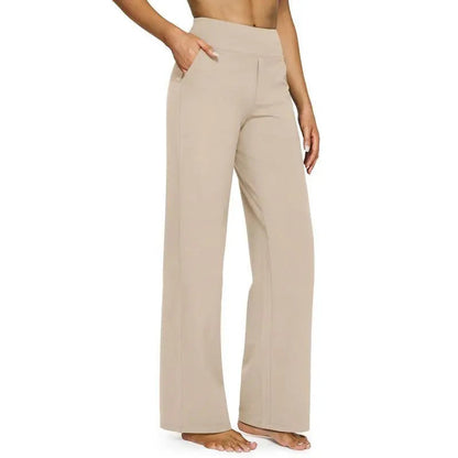 💘Women’s High-Waist Wide Leg Pants – Business Casual Yoga Dress Pants with Pockets