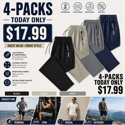 Men's Minimalist Ice Silk Casual Athletic Pants